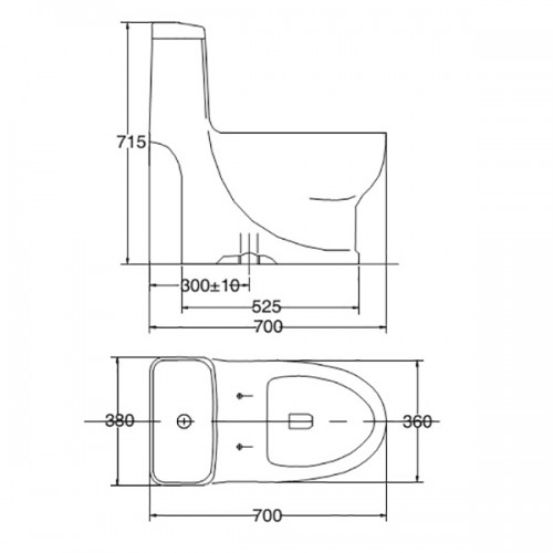 Bồn cầu liền khối Viglacera V38 - Vật tư giá rẻ