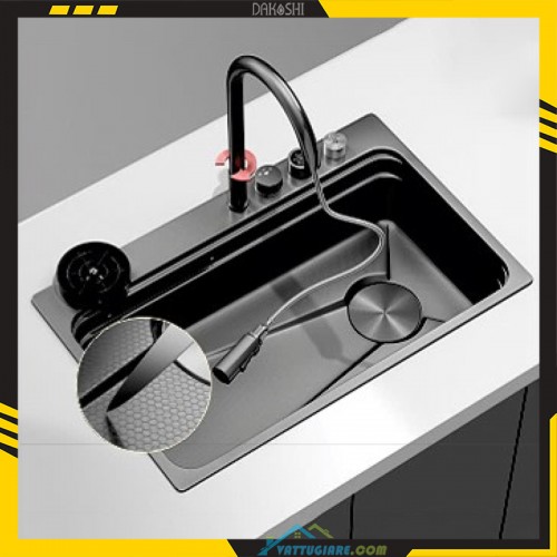 Bồn rửa chén bát inox Dakoshi D7548BWFC hàng chính hãng - Vật tư giá rẻ Bồn rửa chén bát inox Dakoshi D7548BWFC chính hãng - Vật tư giá rẻ