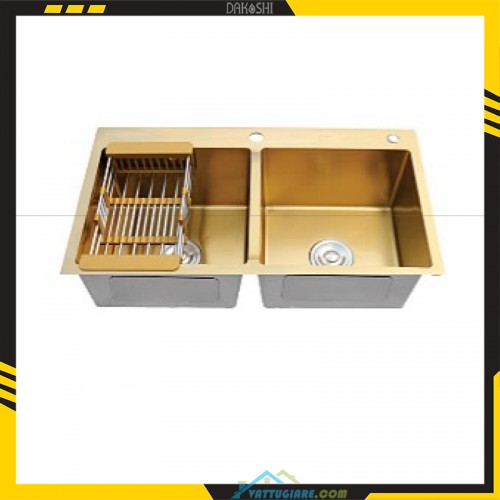 Bồn rửa chén bát inox Dakoshi D8245DV hàng chính hãng - Vật tư giá rẻ Bồn rửa chén bát inox Dakoshi D8245DV chính hãng - Vật tư giá rẻ