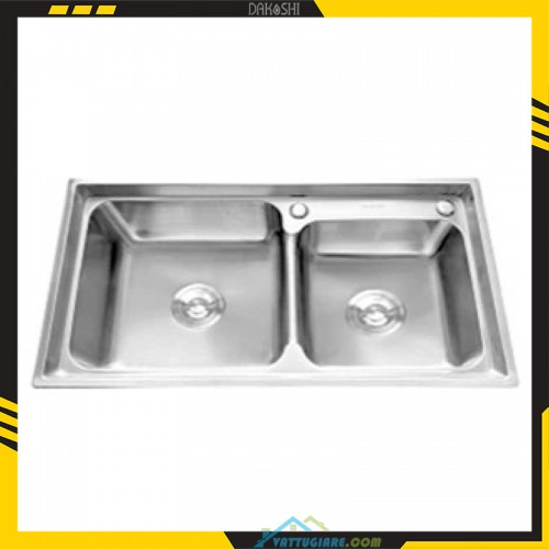 Bồn rửa chén bát inox Dakoshi D8245F chính hãng - Vật tư giá rẻ