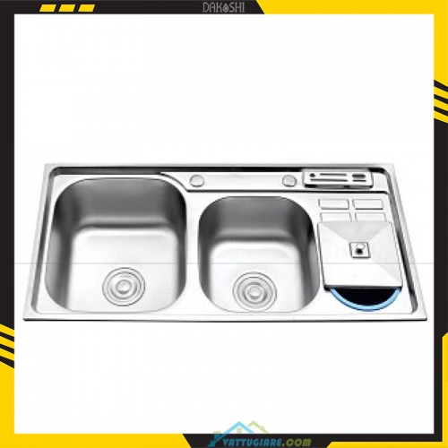 Bồn rửa chén bát inox Dakoshi D9245F chính hãng - Vật tư giá rẻ