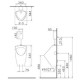 Bồn tiểu nam Caesar U0262 chính hãng - Vật tư giá rẻ