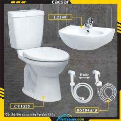 Combo bồn cầu Caesar gói C01