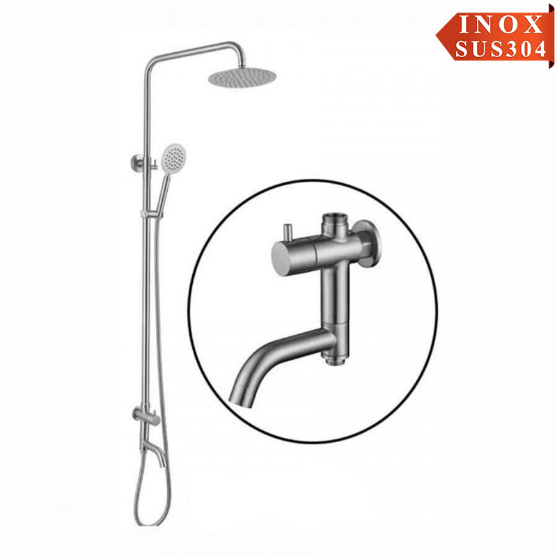 Vòi sen cây inox SUS304 lạnh Dakoshi i005