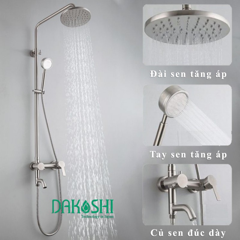 Vòi sen cây inox SUS304 nóng lạnh Dakoshi DF1026